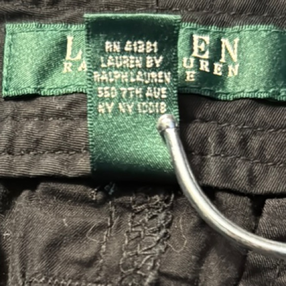 Lauren Ralph Lauren Women’s Black Cargo Shorts with Fabric Belt Sz 2P - Picture 5 of 10